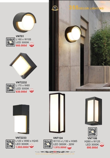 CATALOGUE ĐÈN TRANG TRÍ 355 - 2025