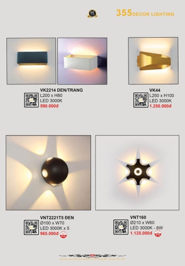 CATALOGUE ĐÈN TRANG TRÍ 355 - 2025