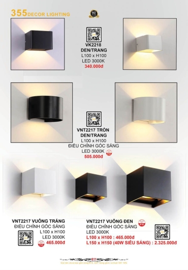CATALOGUE ĐÈN TRANG TRÍ 355 - 2025