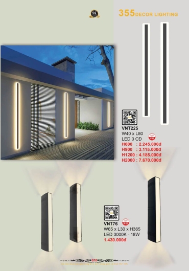 CATALOGUE ĐÈN TRANG TRÍ 355 - 2025