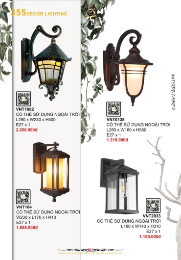 CATALOGUE ĐÈN TRANG TRÍ 355 - 2025