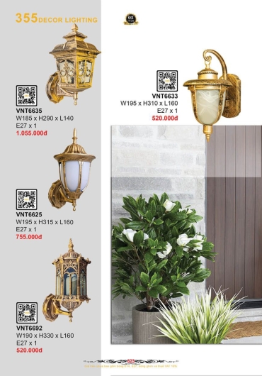 CATALOGUE ĐÈN TRANG TRÍ 355 - 2025