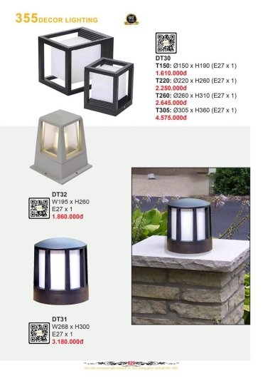 CATALOGUE ĐÈN TRANG TRÍ 355 - 2025