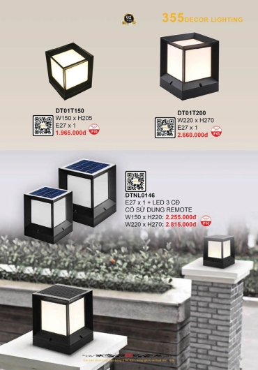 CATALOGUE ĐÈN TRANG TRÍ 355 - 2025
