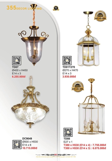 CATALOGUE ĐÈN TRANG TRÍ 355 - 2025