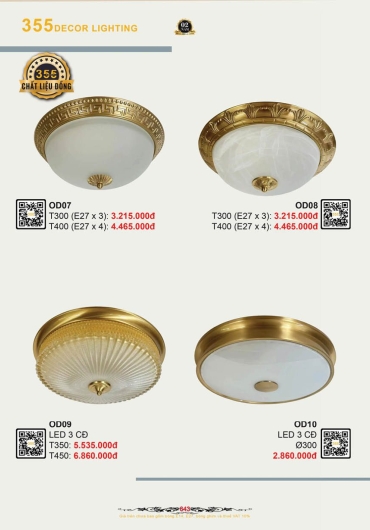 CATALOGUE ĐÈN TRANG TRÍ 355 - 2025