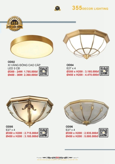 CATALOGUE ĐÈN TRANG TRÍ 355 - 2025