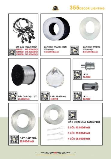 CATALOGUE ĐÈN TRANG TRÍ 355 - 2025