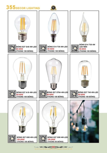 CATALOGUE ĐÈN TRANG TRÍ 355 - 2025