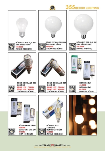 CATALOGUE ĐÈN TRANG TRÍ 355 - 2025